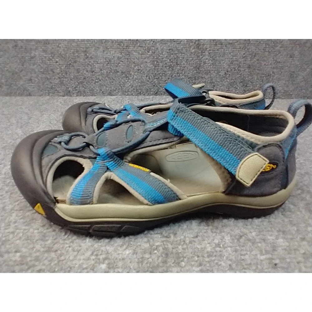 Keen Newport H2 Kids Sandals Blue Gray Waterproof Hiking Water Shoes Big‎ Kid 5